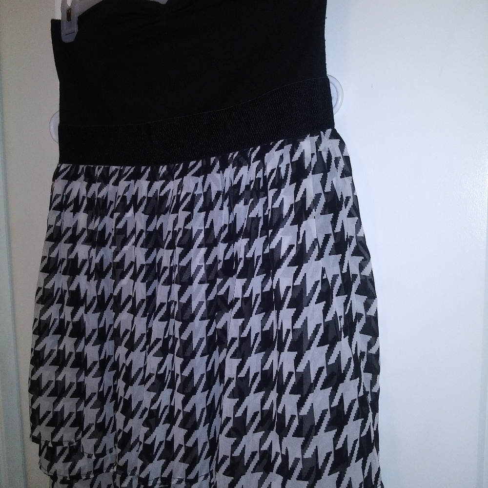 Strapless mini dress